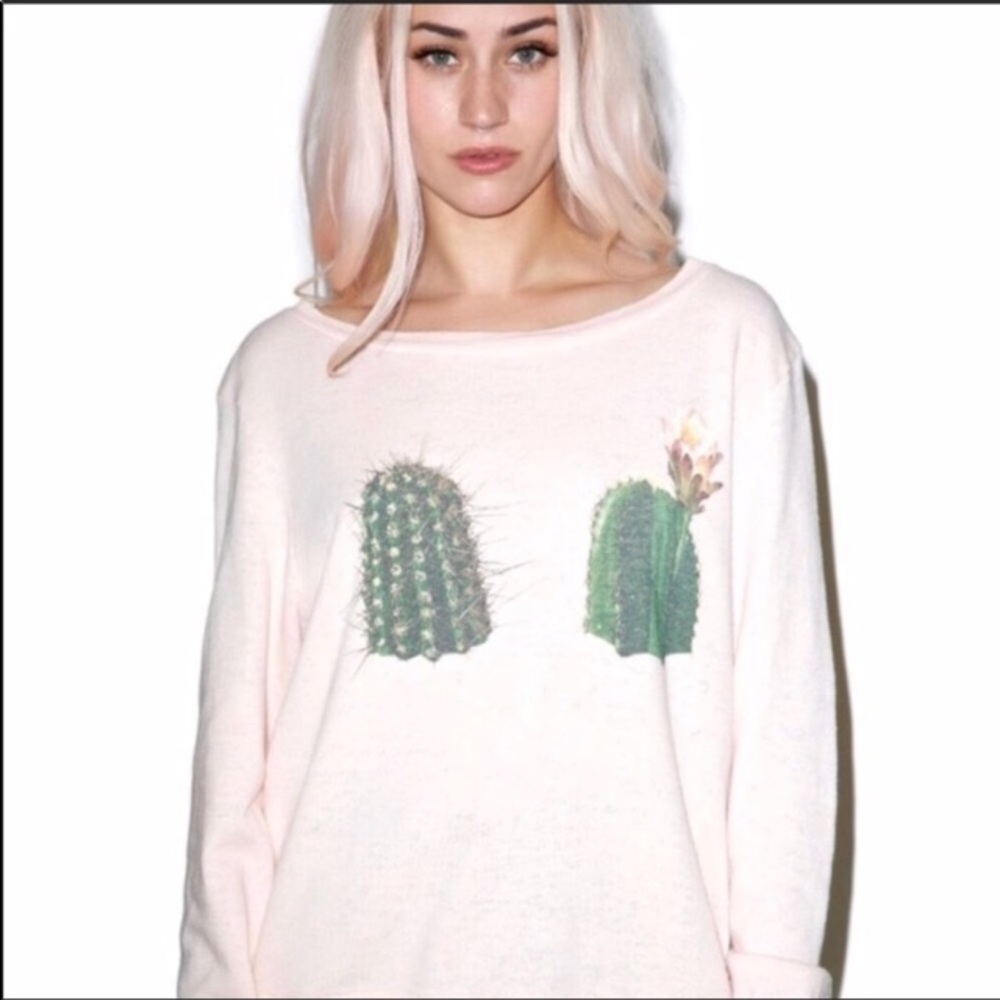 Wildfox XS Succulent Cactus top NEW!